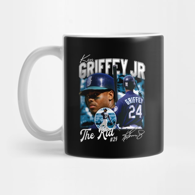 Ken Griffey Jr The Kid Basketball Legend Signature Vintage Retro 80s 90s Bootleg Rap Style by CarDE